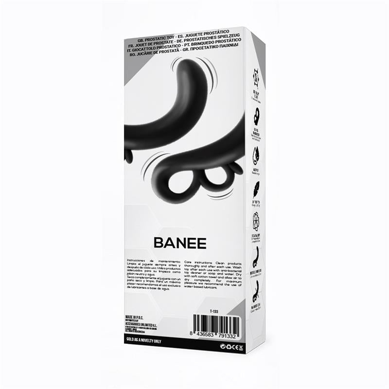 TARDENOCHE - BANEE PROSTATIV STIMULATOR WITH EASY PULL SILICONE BLACK