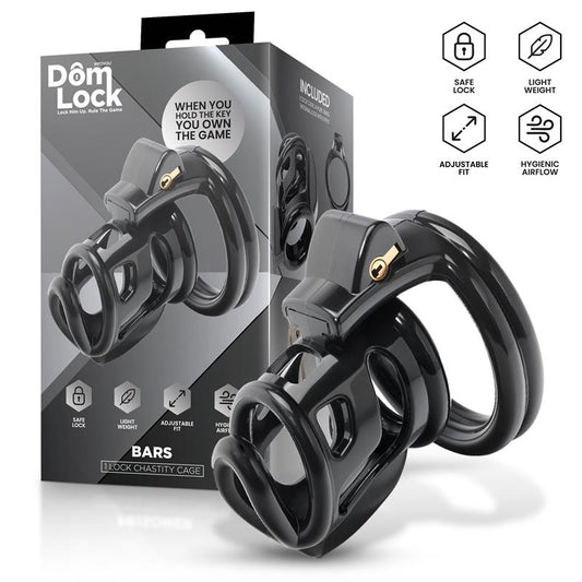 DOMLOCK - BARS CHASTITY CAGE WITH INTERNAL LOCK