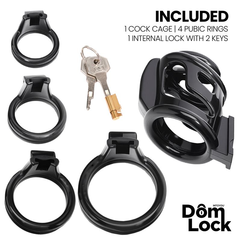 DOMLOCK - BARS CHASTITY CAGE WITH INTERNAL LOCK