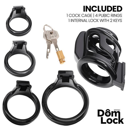 DOMLOCK - BARS CHASTITY CAGE WITH INTERNAL LOCK
