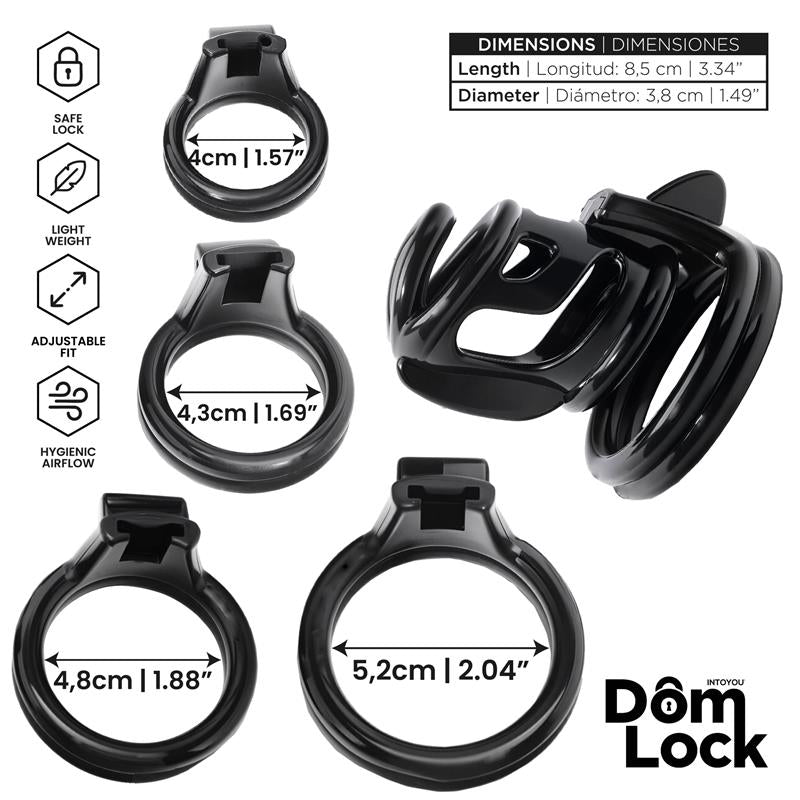 DOMLOCK - BARS CHASTITY CAGE WITH INTERNAL LOCK