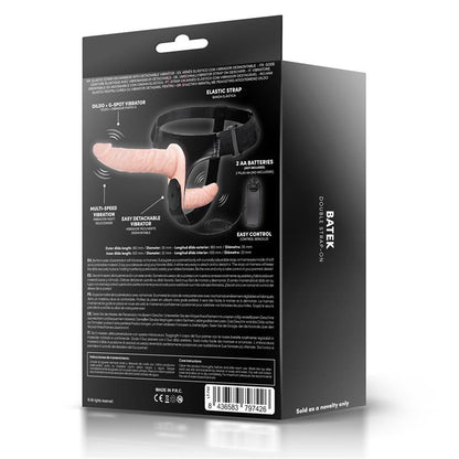 HARNESS COLLECTION LATETOBED - BATEK DETACHABLE UNTO G DOUBLE STRAP-ON HARNESS WITH VIBRATION REMOTE CONTROL