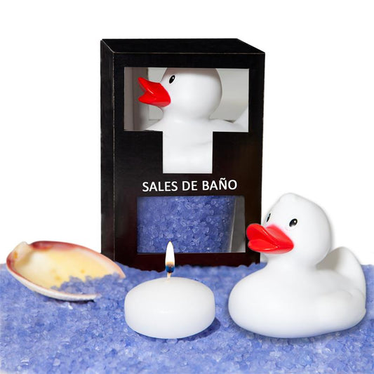 DIVERTY SEX - BATH SALTS SET LAVENDER DUCK, CANDLE AND SHELL 150GR