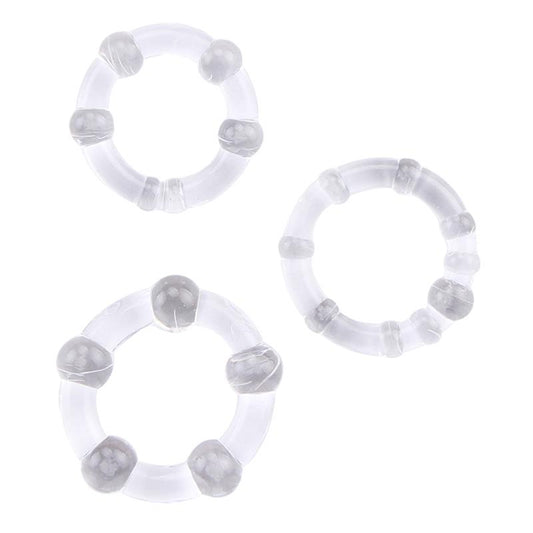CHISA - BEADED COCK RINGS-CLEAR