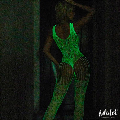 ADALET LINGERIE - BEATRICE BODYSTOCKING GLOW IN DARK ONE SIZE