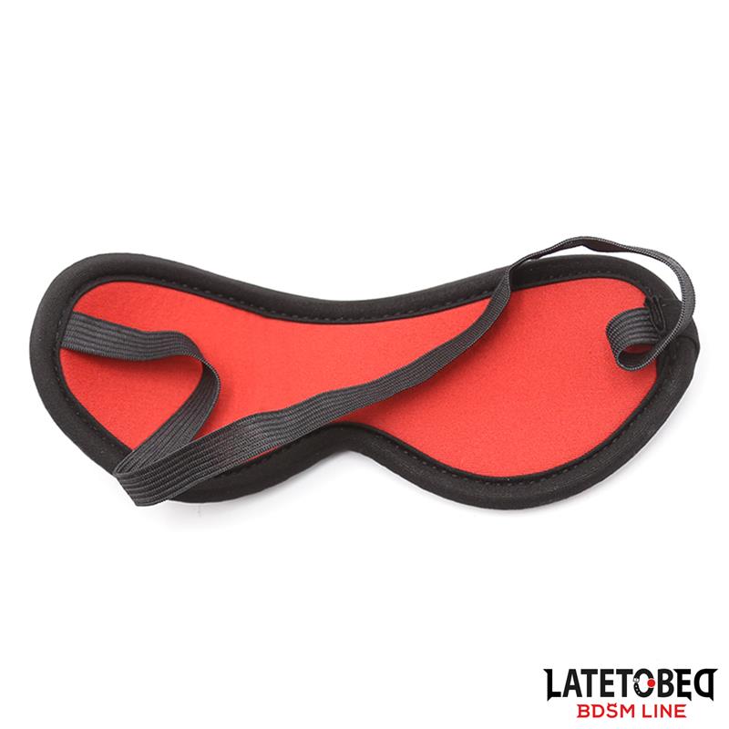 LATETOBED BDSM LINE - BED EESTRAINT SET WITH BLINDFOLD ADJUSTABLE CUFFS