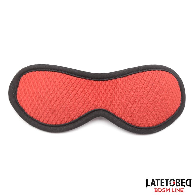 LATETOBED BDSM LINE - BED EESTRAINT SET WITH BLINDFOLD ADJUSTABLE CUFFS