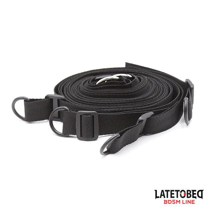 LATETOBED BDSM LINE - BED EESTRAINT SET WITH BLINDFOLD ADJUSTABLE CUFFS