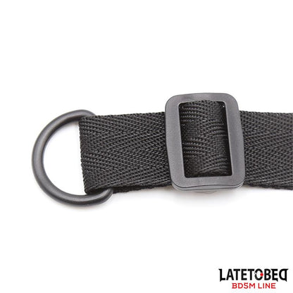 LATETOBED BDSM LINE - BED EESTRAINT SET WITH BLINDFOLD ADJUSTABLE CUFFS