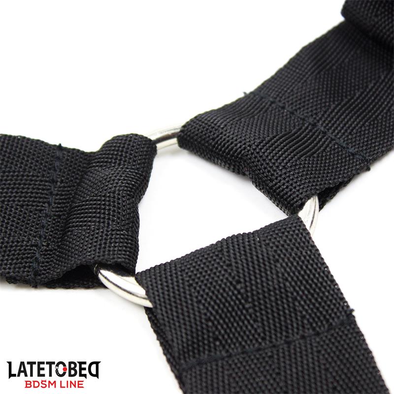LATETOBED BDSM LINE - BED RESTRAINT SET WITH ADJUSTBABLE AND DESMONTABLE CUFFS