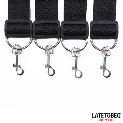 LATETOBED BDSM LINE - BED RESTRAINT SET WITH ADJUSTBABLE AND DESMONTABLE CUFFS
