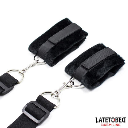 LATETOBED BDSM LINE - BED RESTRAINT SET WITH ADJUSTBABLE AND DESMONTABLE CUFFS
