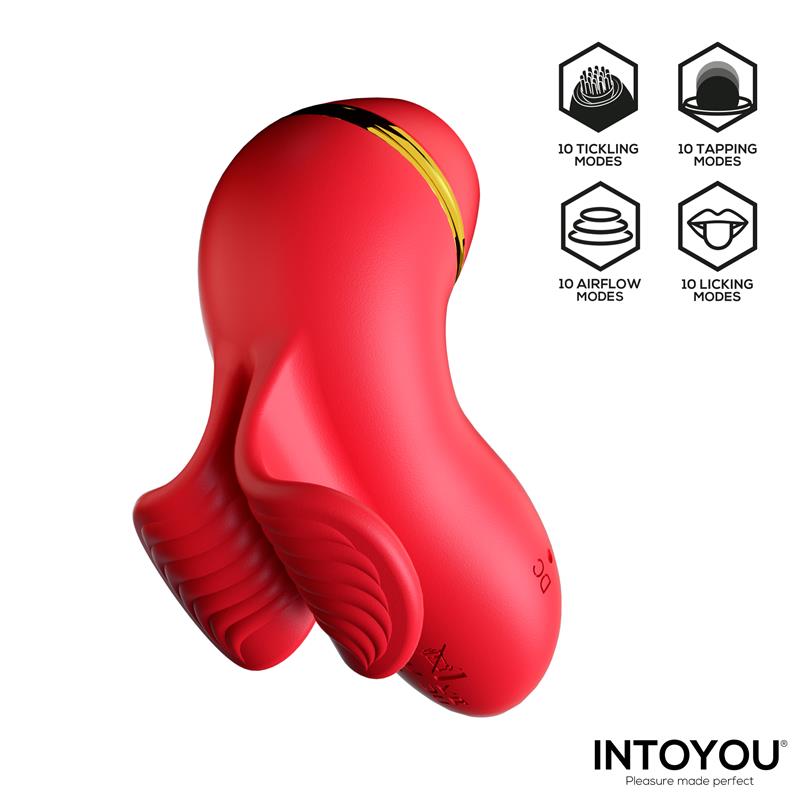 INTOYOU - BEENY STIMULATOR WITH 4 CAPS, SUCTION, TAPPING, TICKLING AND LICKING