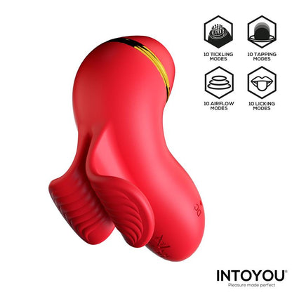 INTOYOU - BEENY STIMULATOR WITH 4 CAPS, SUCTION, TAPPING, TICKLING AND LICKING