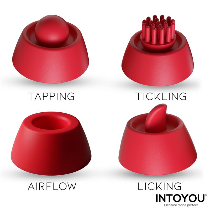 INTOYOU - BEENY STIMULATOR WITH 4 CAPS, SUCTION, TAPPING, TICKLING AND LICKING