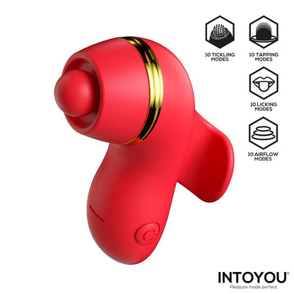 INTOYOU - BEENY STIMULATOR WITH 4 CAPS, SUCTION, TAPPING, TICKLING AND LICKING