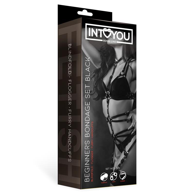 INTOYOU BDSM LINE - BEGINNERS BONDAGE SET 3 PIECES BLACK