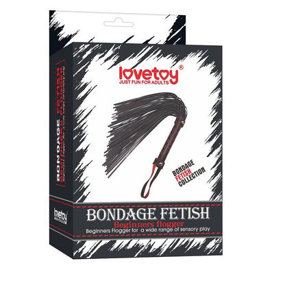 LOVETOY - FLOGGER DE BONDAGE PARA PRINCIPIANTES NEGRO
