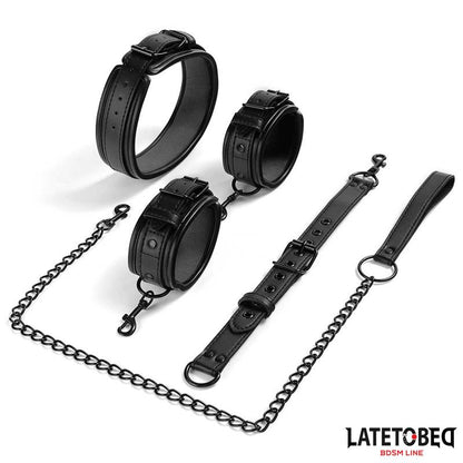 LATETOBED BDSM LINE - BEHIND BACK NECK TO WRIST RESTRAINTS