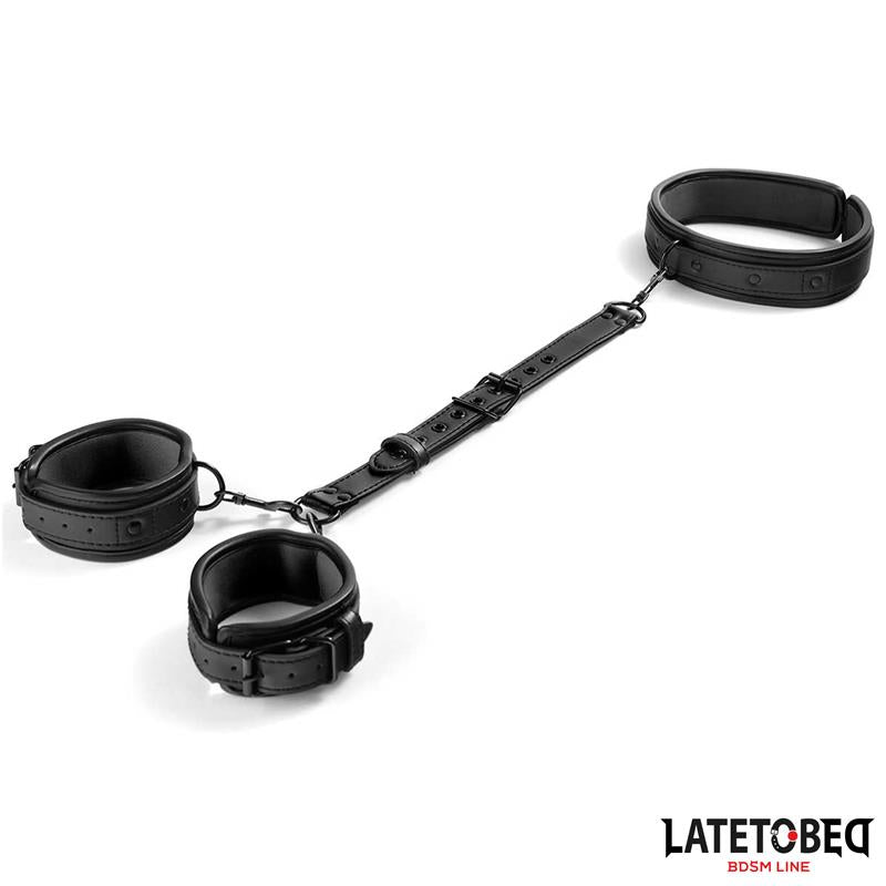 LATETOBED BDSM LINE - BEHIND BACK NECK TO WRIST RESTRAINTS