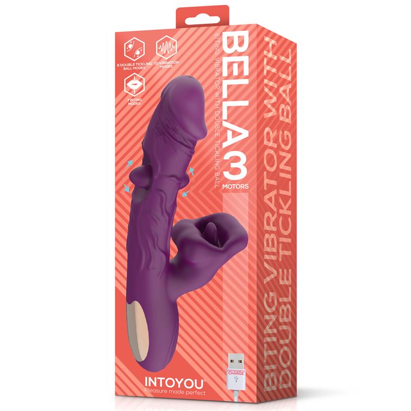 INTOYOU - BELLA VIBE WITH DOUBLE TICKLING BALL AND BITING 3 MOTORS