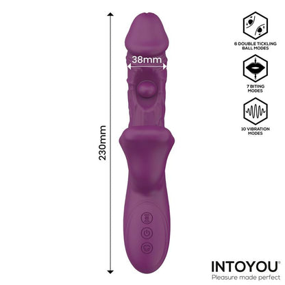 INTOYOU - BELLA VIBE WITH DOUBLE TICKLING BALL AND BITING 3 MOTORS