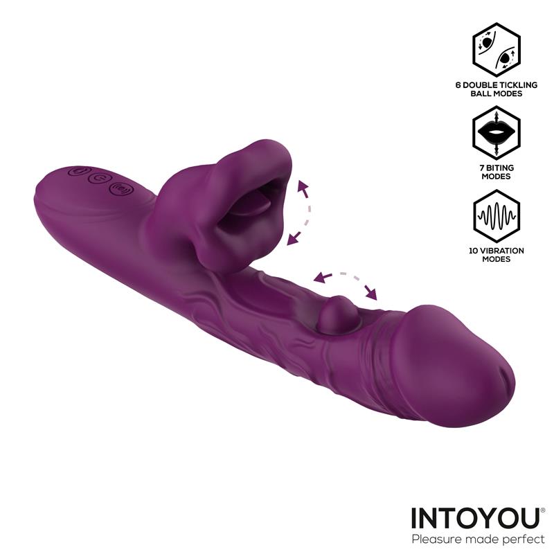 INTOYOU - BELLA VIBE WITH DOUBLE TICKLING BALL AND BITING 3 MOTORS