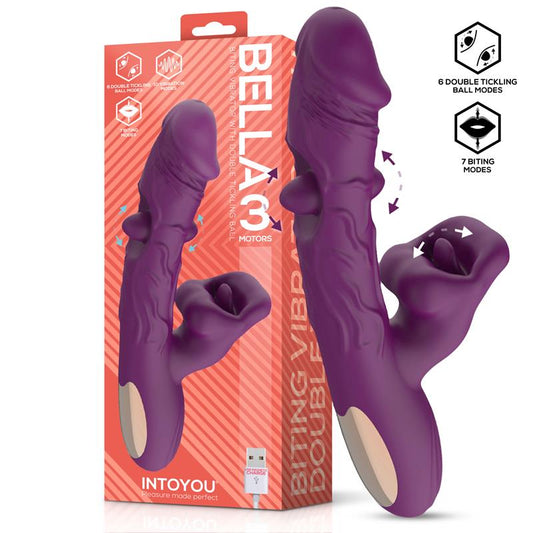 INTOYOU - BELLA VIBE WITH DOUBLE TICKLING BALL AND BITING 3 MOTORS