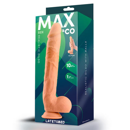 MAX & CO - BEN REALISTIC DILDO WITH TESTICLES 10.2 FLESH