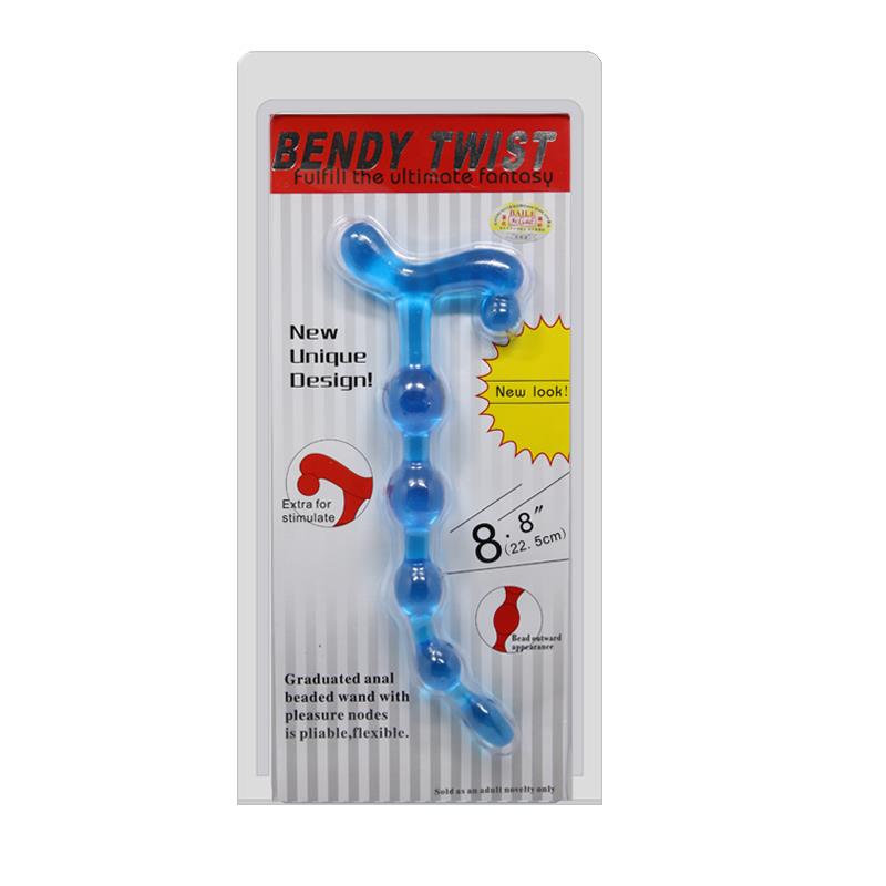 BAILE - BENDY TWIST ANAL BEADS BLUE