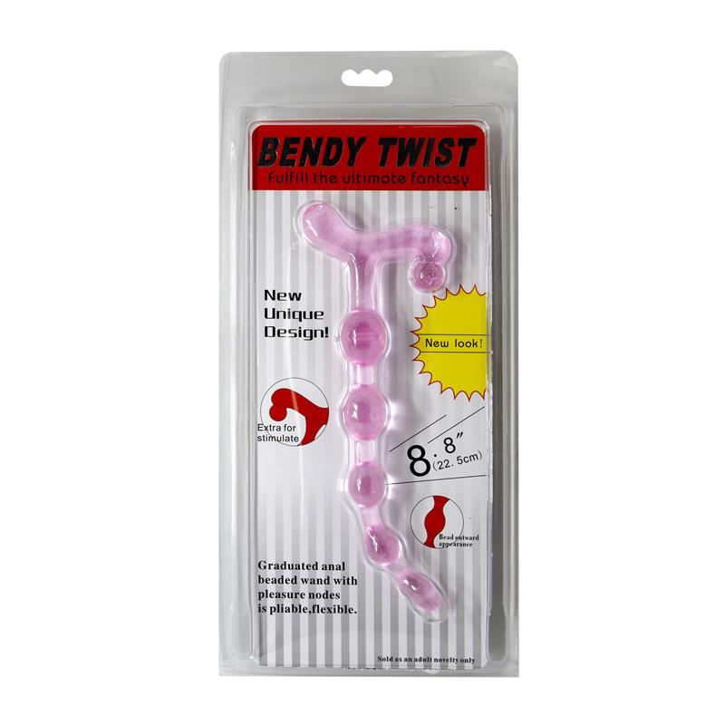 BAILE - BENDY TWIST ANAL BEADS PINK