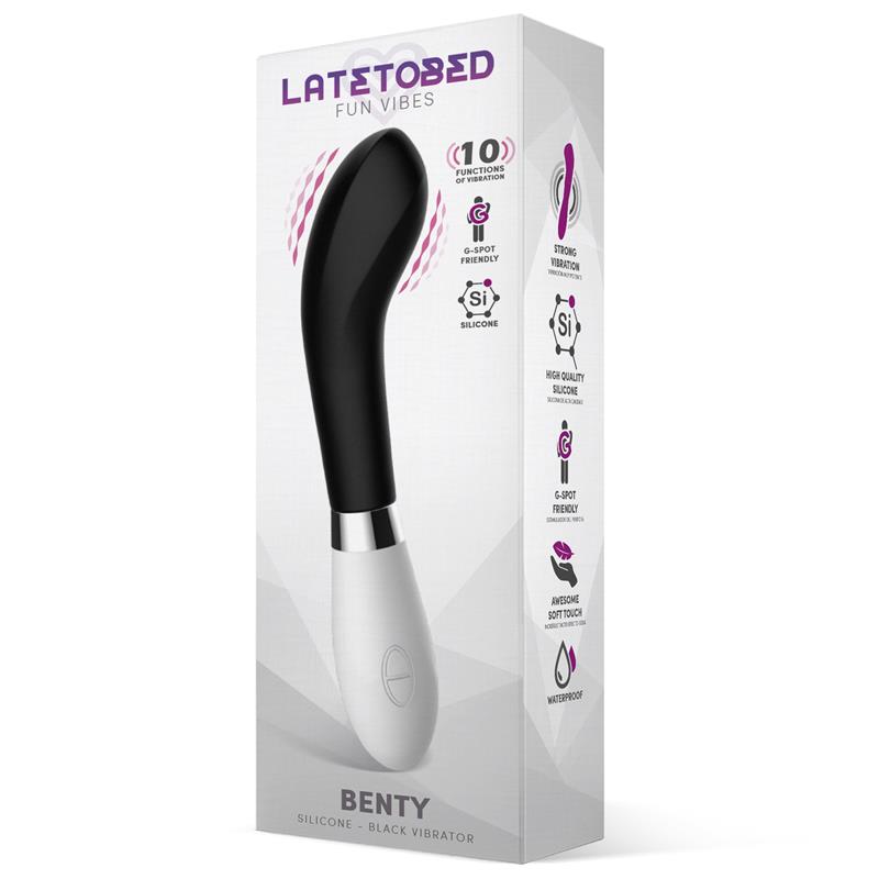 LATETOBED - VIBRADOR BENTY DE SILICONA NEGRO