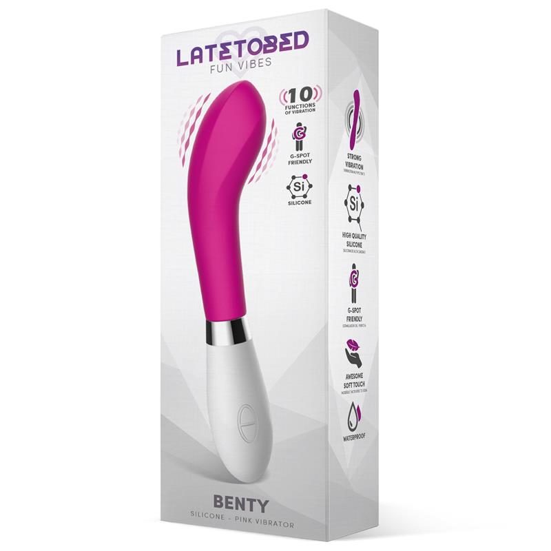 LATETOBED - VIBROMASSEUR BENTY EN SILICONE ROSE