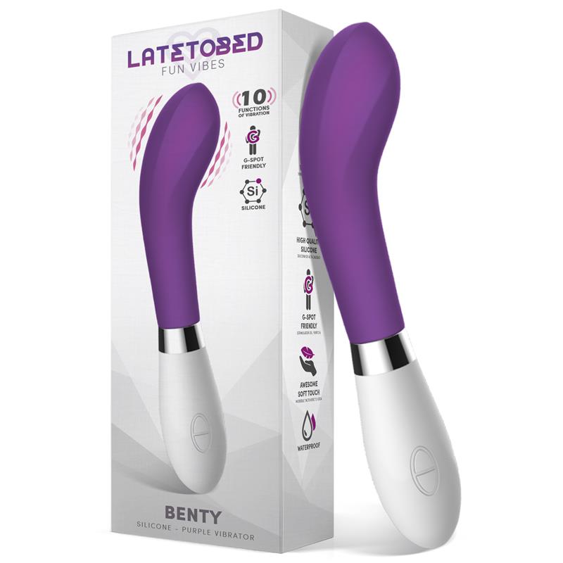 LATETOBED - VIBROMASSEUR EN SILICONE BENTY VIOLET