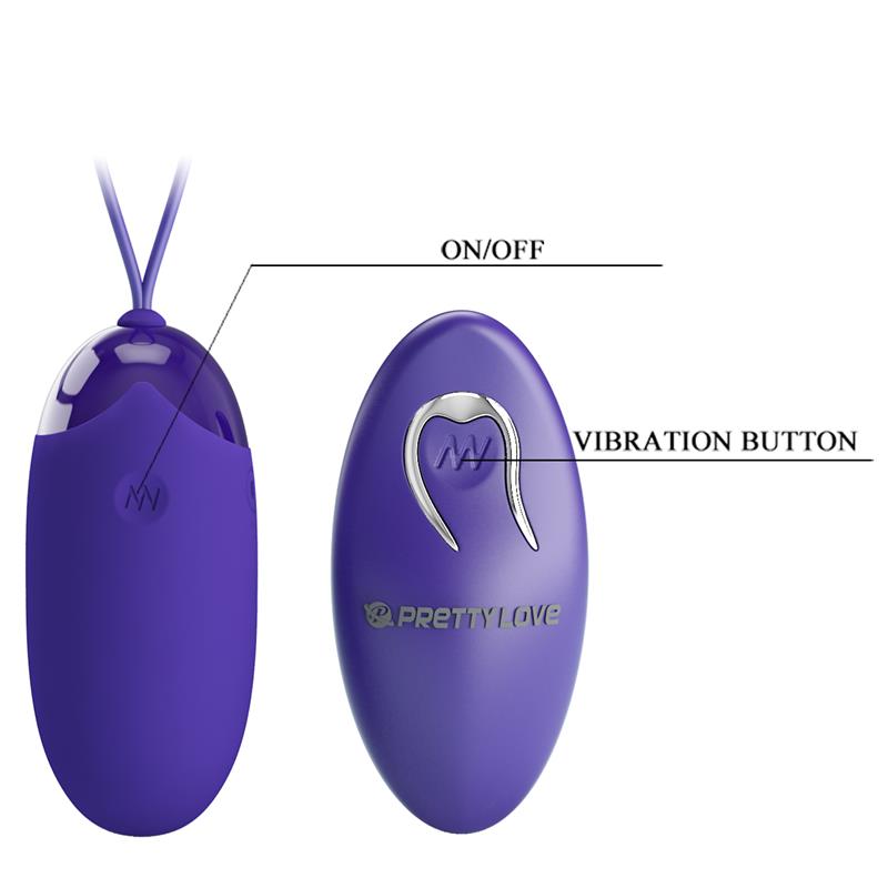 PRETTYLOVE - BERGER-YOUTH VIBRATING EGG WITH REMOTE CONTROL