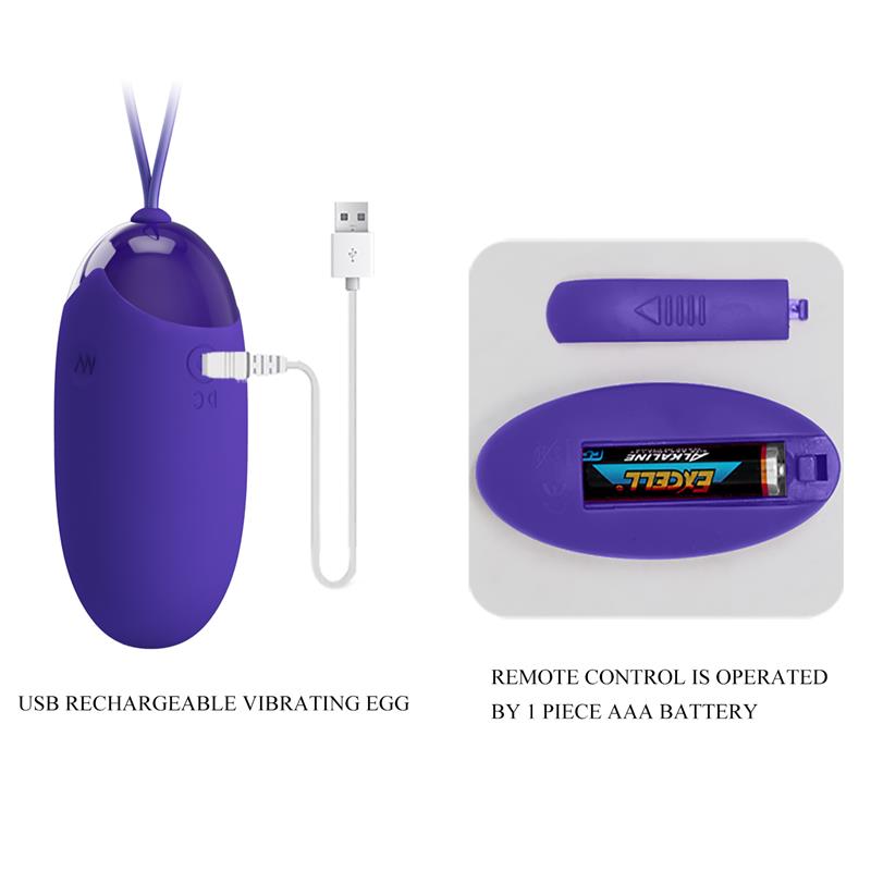 PRETTYLOVE - BERGER-YOUTH VIBRATING EGG WITH REMOTE CONTROL