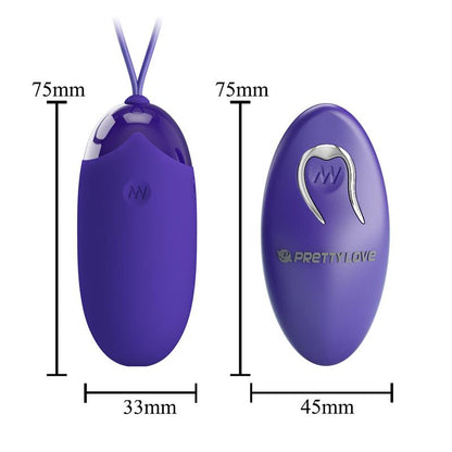 PRETTYLOVE - BERGER-YOUTH VIBRATING EGG WITH REMOTE CONTROL