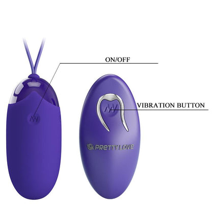 PRETTYLOVE - BERGER-YOUTH VIBRATING EGG WITH REMOTE CONTROL