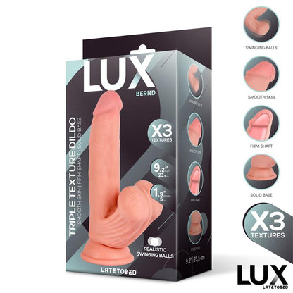 LUX - BERND TRIPLE DENSITY DILDO WITH SWINGING BALLS 9.2