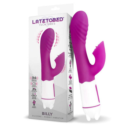 LATETOBED - VIBRATEUR USB BILLY 36 FONCTIONS SILICONE VIOLET