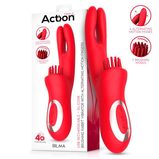 ACTION - BILMA VIBE WITH BRUSHING CLIT STIMULATOR AND ALTERNATING FUNCTION