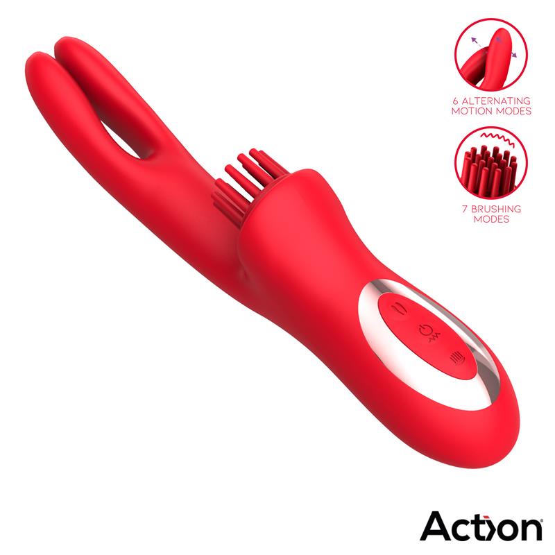 ACTION - BILMA VIBE WITH BRUSHING CLIT STIMULATOR AND ALTERNATING FUNCTION