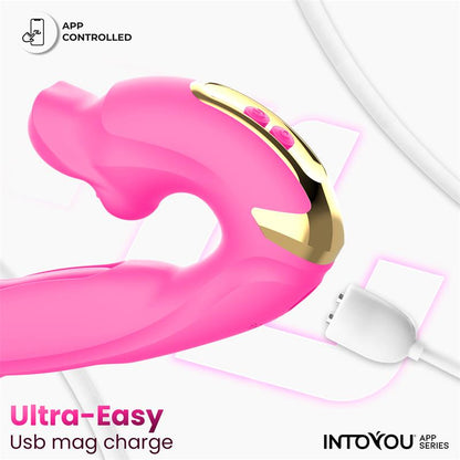INTOYOU APP SERIES - BIMBY BITING AND DOUBLE TONGUE TAPPING VIBRATOR WITH APP