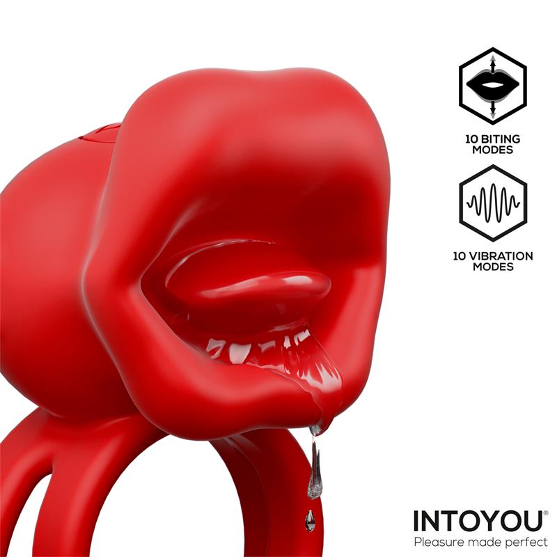 INTOYOU - BITTEY COCK RING WITH VIBRATION AND BITING