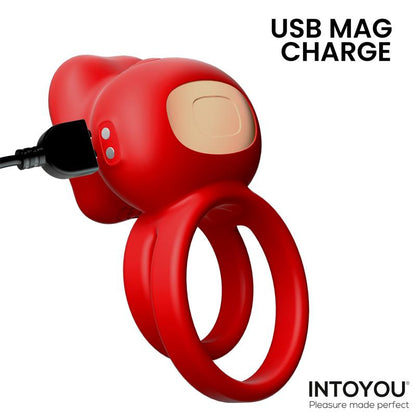 INTOYOU - BITTEY COCK RING WITH VIBRATION AND BITING