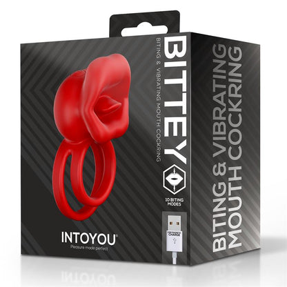 INTOYOU - BITTEY COCK RING WITH VIBRATION AND BITING
