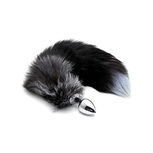 ALIVE - BLACK AND WHITE FOX TAIL PLUG M