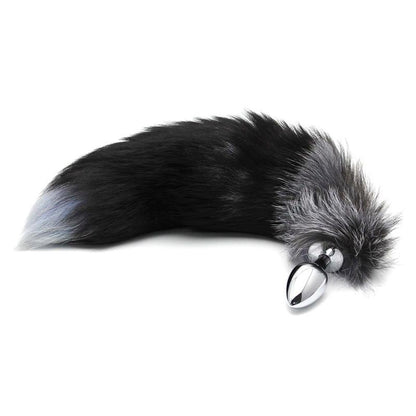 ALIVE - BLACK AND WHITE FOX TAIL PLUG M