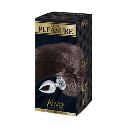 ALIVE - BLACK AND WHITE FOX TAIL PLUG M