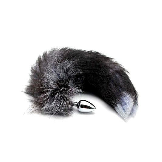 ALIVE - BLACK AND WHITE FOX TAIL PLUG S